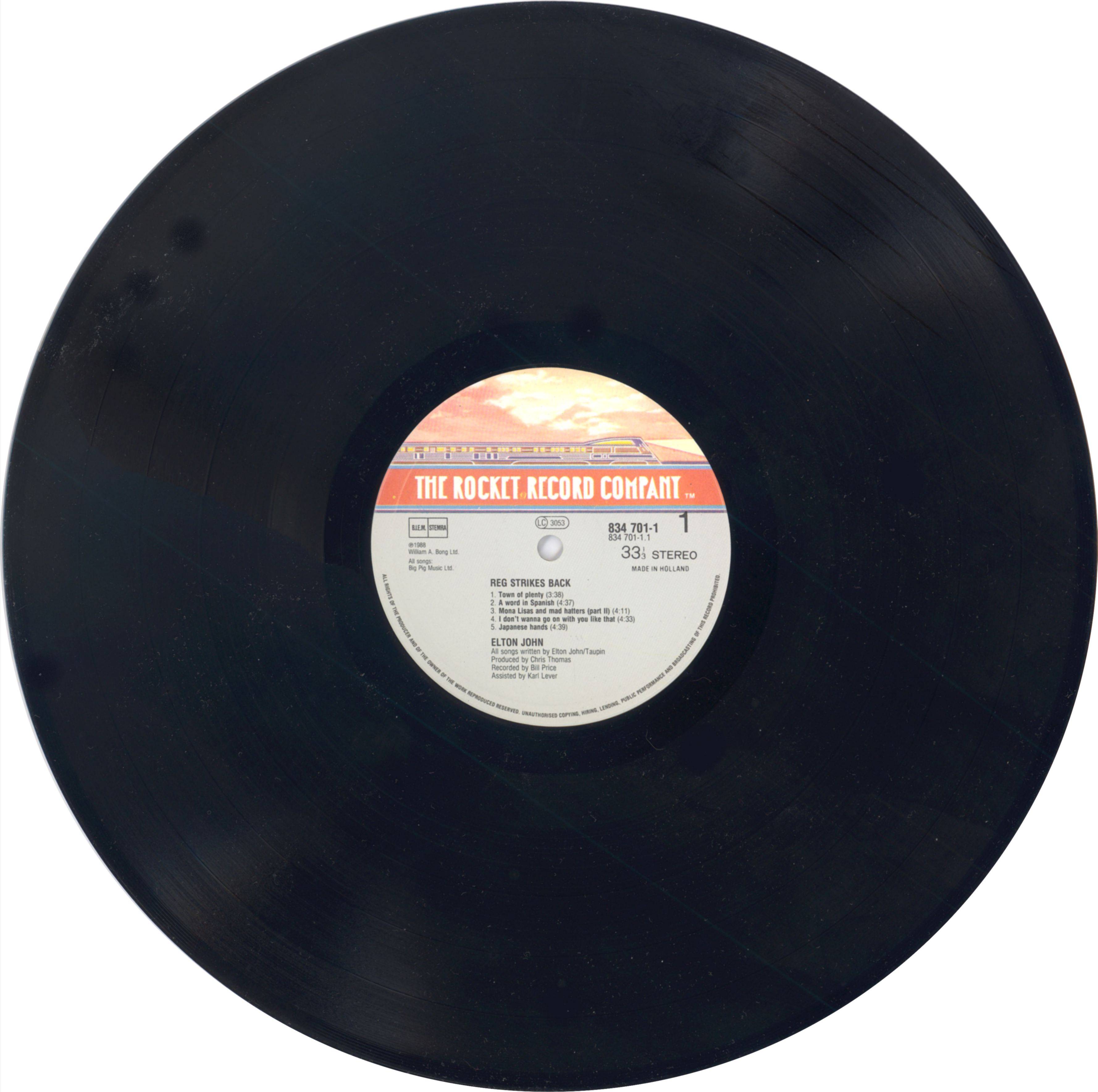 Elton John Reg Strikes Back [lp label a nl]